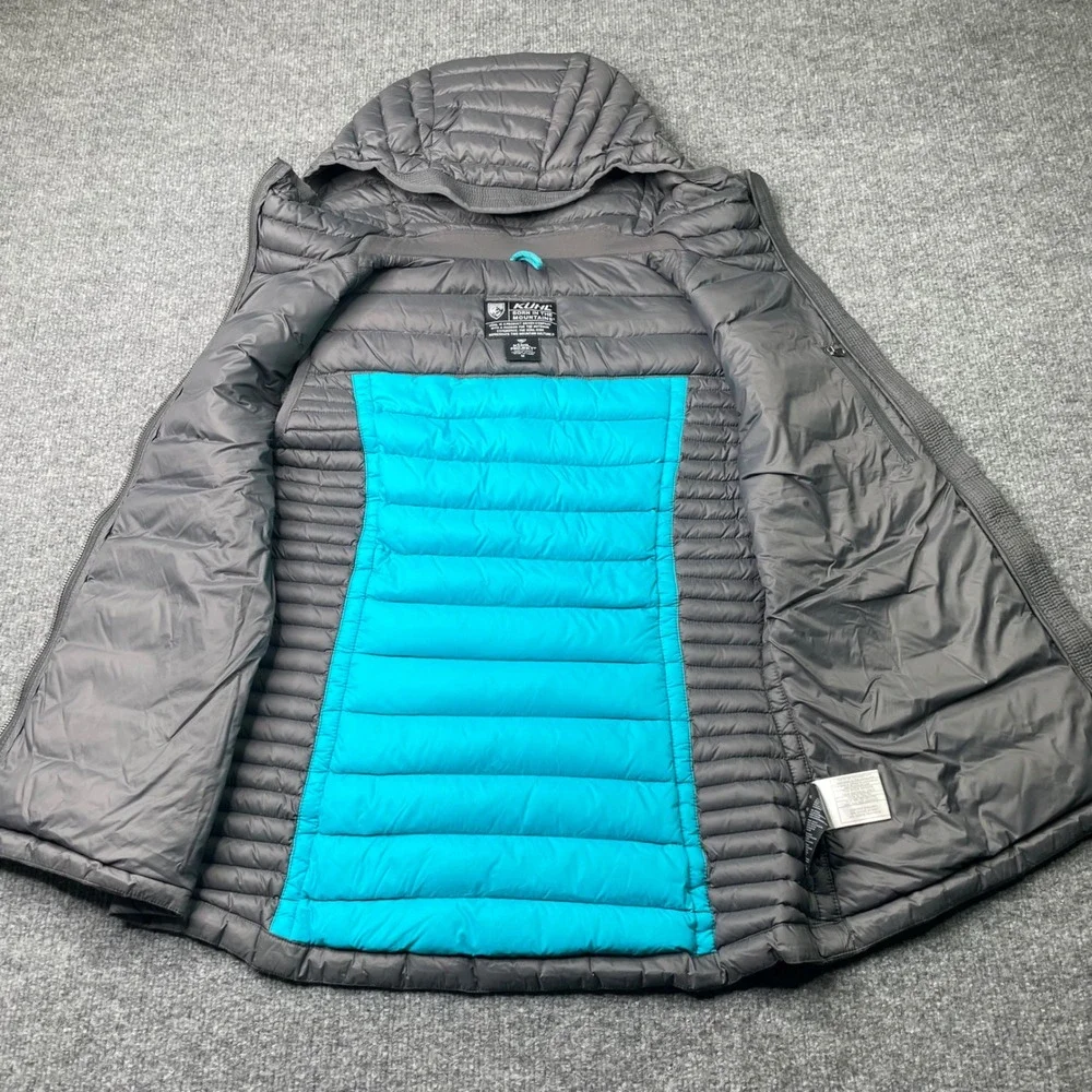 KUHL Spyfire Hooded Vest Women's Medium Gray Down Puffer
